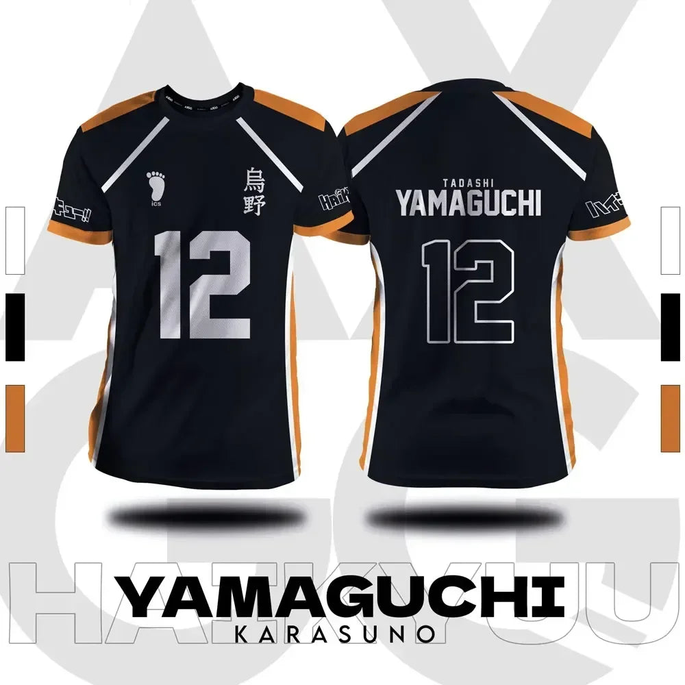 Haikyuu Fukurodani Hinata Cartoon Anime Cosplay Men Jersey Short Sleeve Kids Tee Clothing Unisex Tops New Fashion Women T-shirt