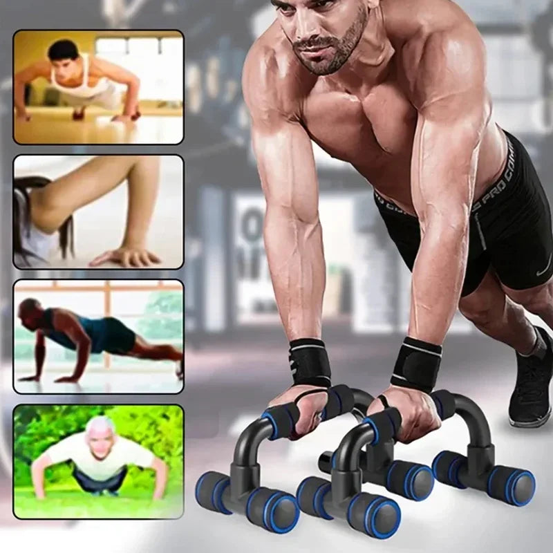 U-shaped push-up stands (1 pair) for home fitness muscle training and fitness equipment - sponge handle fitness tool