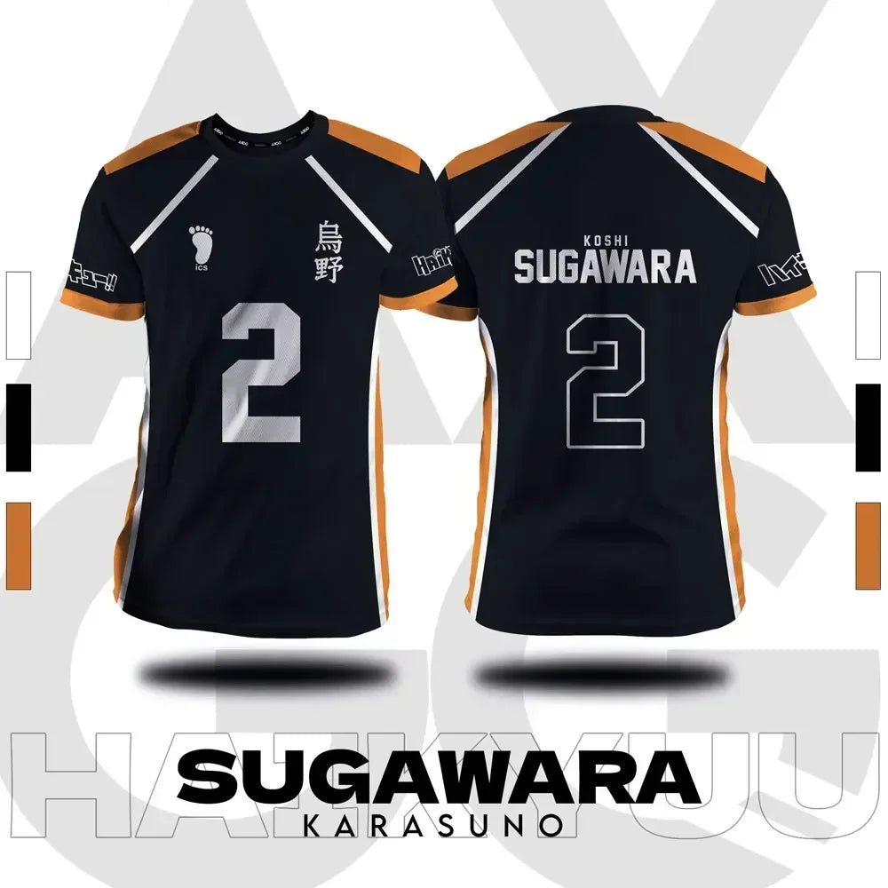 Haikyuu Fukurodani Hinata Cartoon Anime Cosplay Men Jersey Short Sleeve Kids Tee Clothing Unisex Tops New Fashion Women T-shirt