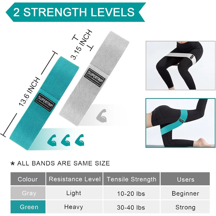 Fabric Resistance Bands for Legs and Butt Non-Slip Booty Bands Set for Women/Men Exercise Loop Bands Elastic Workout Fitness Ban