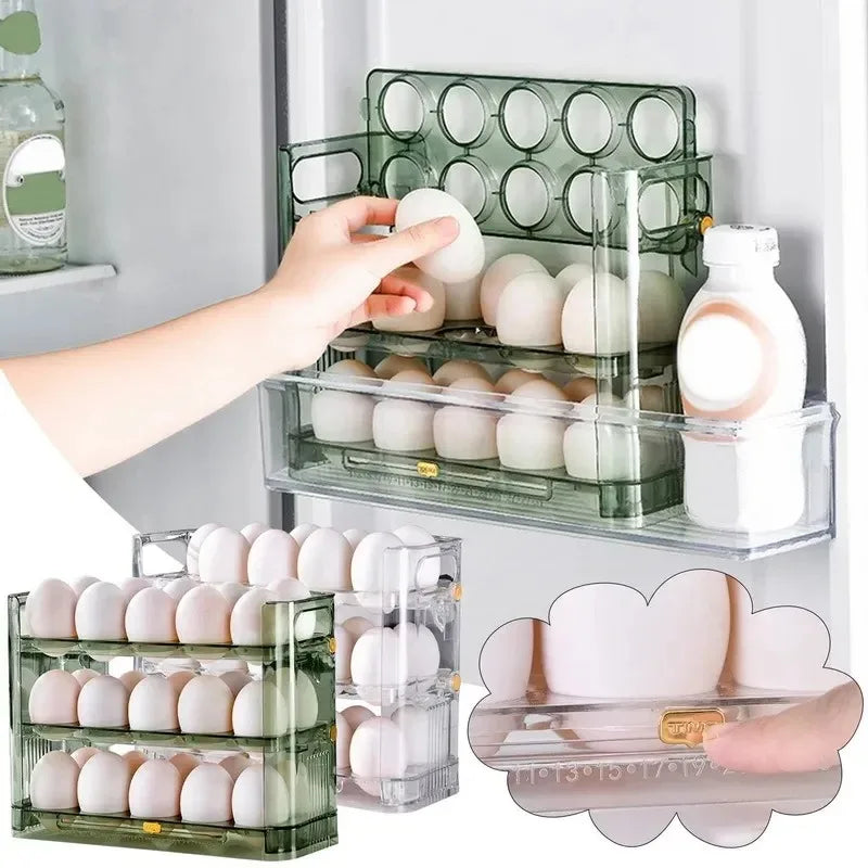 Reversible egg storage box – fits perfectly in your fridge side door. Space-saving, organized, and keeps eggs fresh and secure!