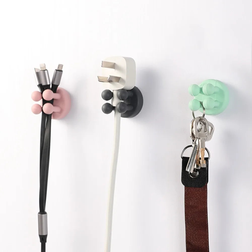 Self-adhesive silicone hook – perfect for holding razors, toothbrushes, and more. Easy to install, keeps your bathroom neat and organized!
