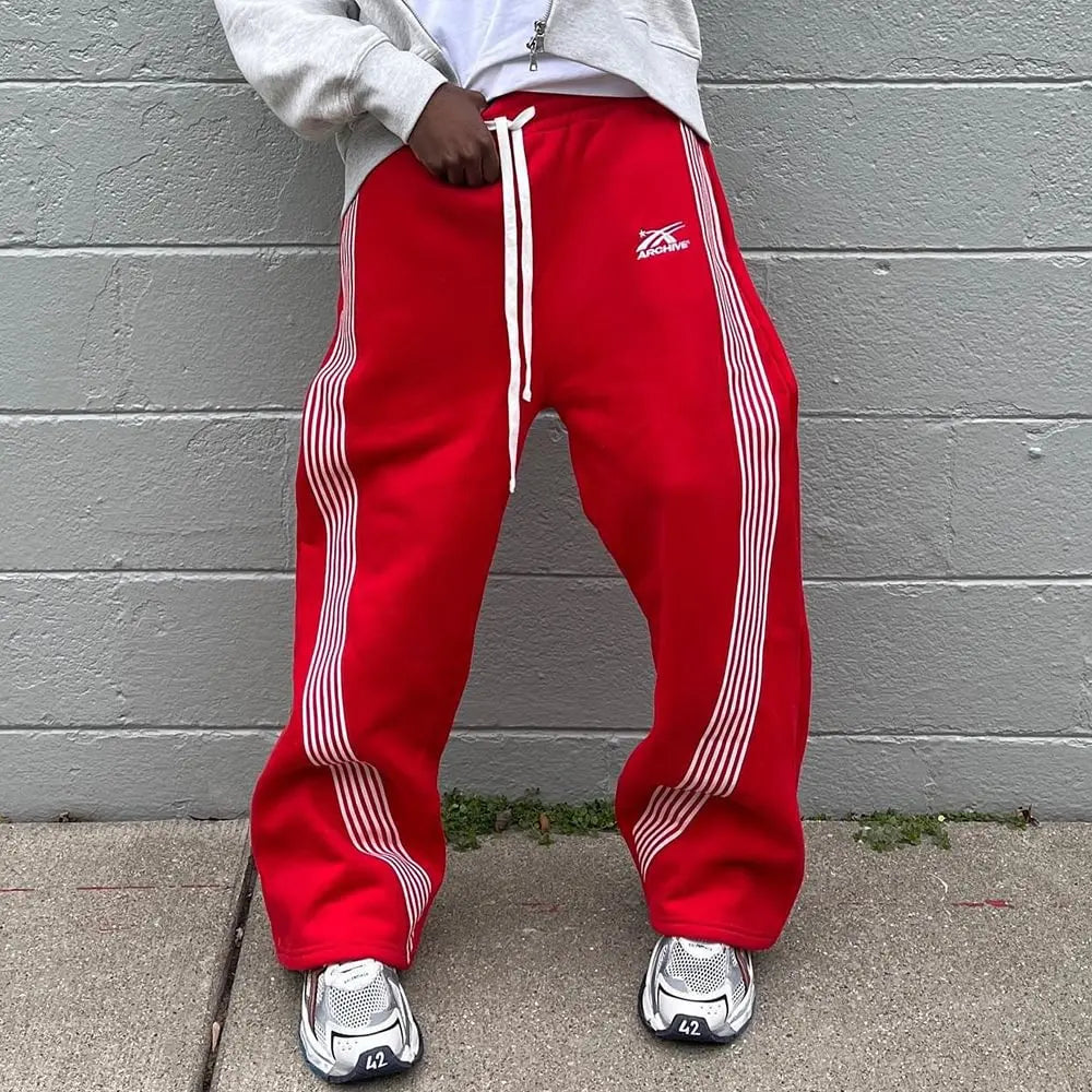Tie Dye Sweatpants Fashion Y2K Retro Men's and Women's Hip Hop Letter Loose Casual Stretch Waist Jogging Pants