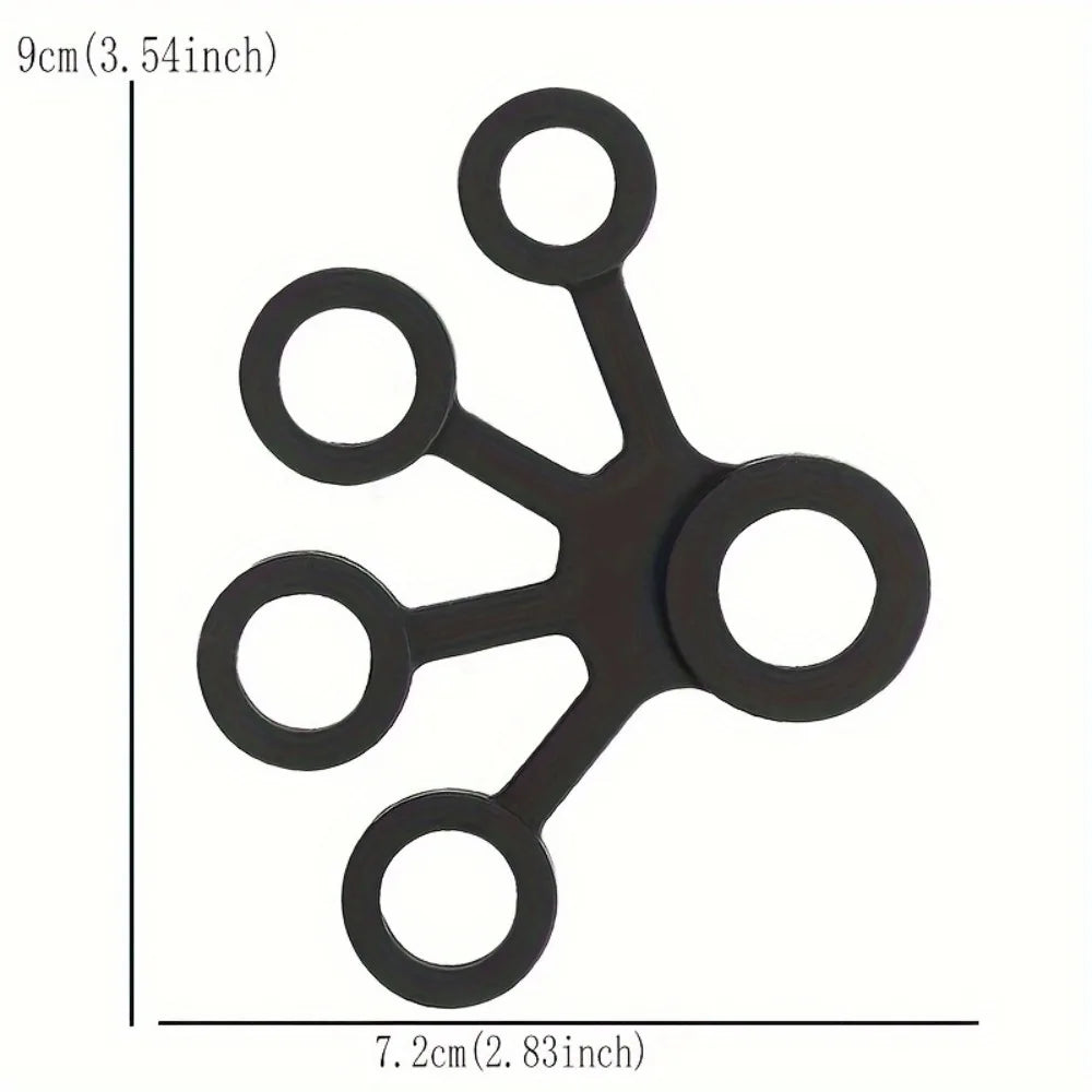 1pc Finger Grip Silicone Ring Exerciser Antistress Resistance Band Fitness Stretcher 3 Levels Finger Sensory