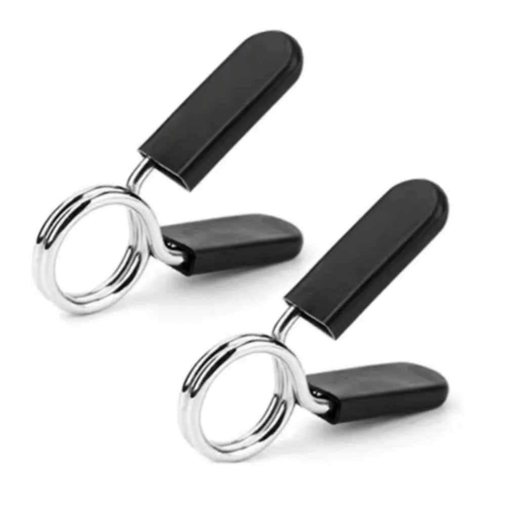 1 Pair Gym Barbell Clips Anti-loosening Dumbell Spring Collar Clips Safety Protection Stable Barbell Lock Clamp