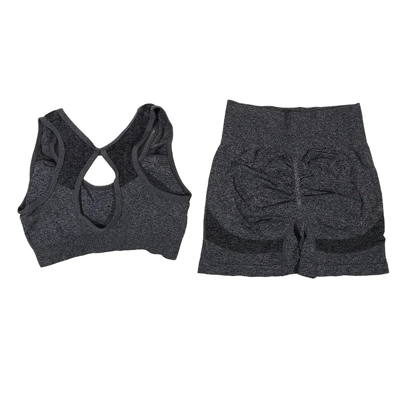 2PCS Yoga Suit Yoga Sports Underwear Women's Fitness Suit Vest Running Sports Yoga Shorts Set Yoga Set Workout Set