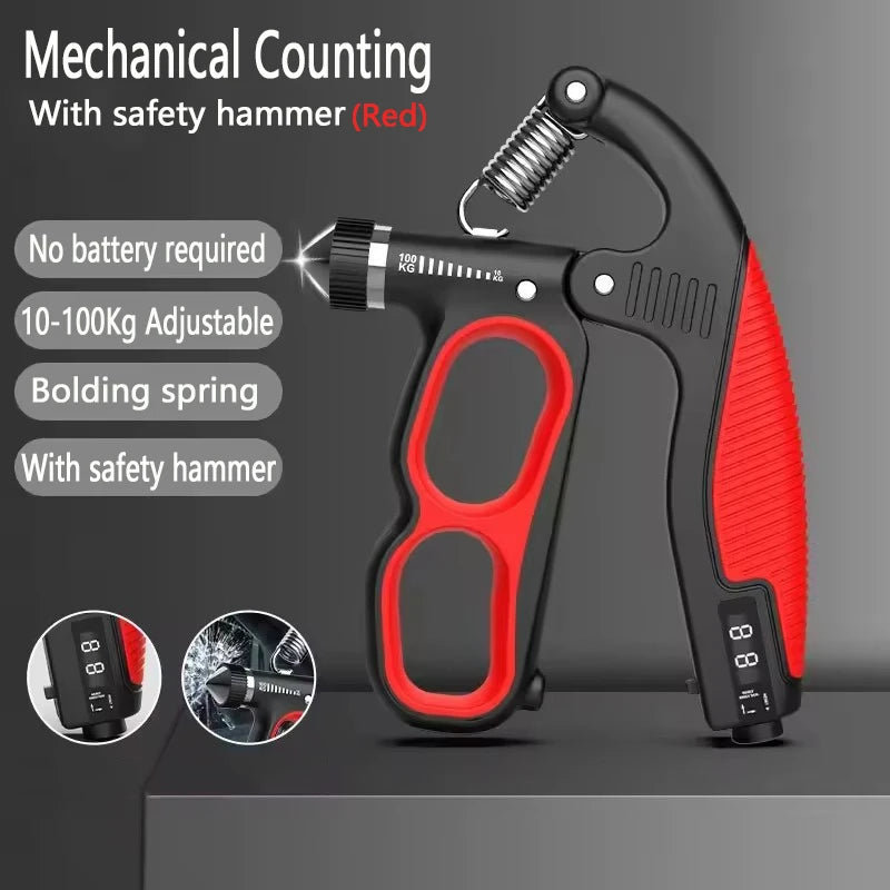 10-100kg Grip Strength Gym Wrist Expander Hand Strengthener Handgrip Adjustable Muscle Recovery Fitness Hand Strength Exercise