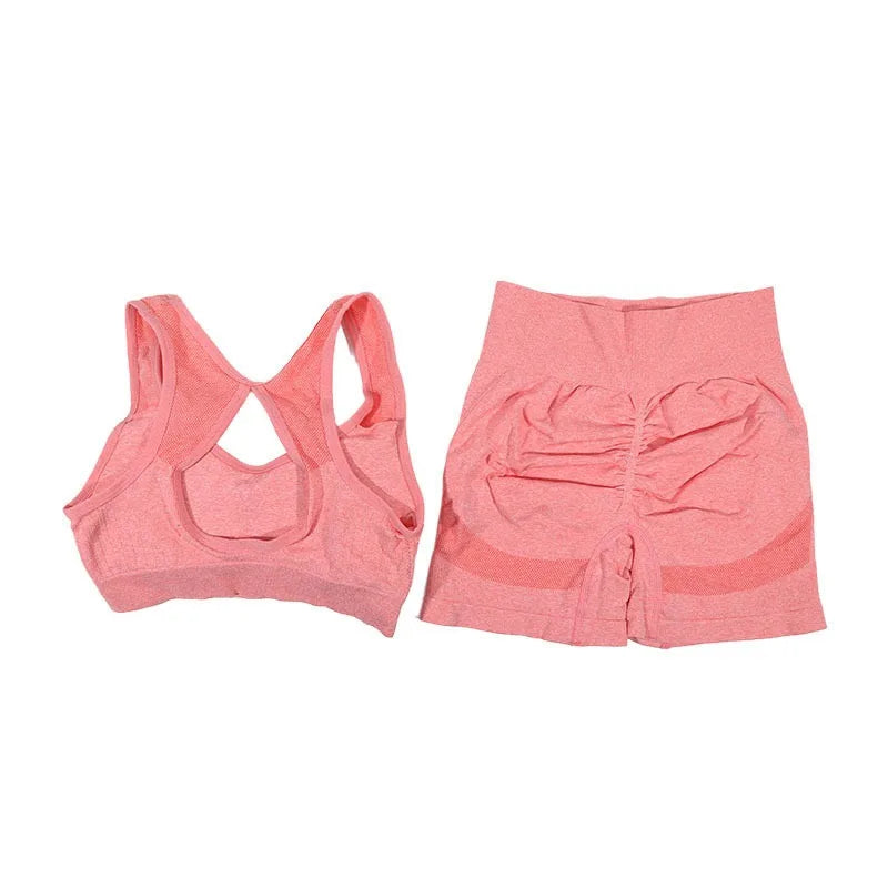2PCS Yoga Suit Yoga Sports Underwear Women's Fitness Suit Vest Running Sports Yoga Shorts Set Yoga Set Workout Set