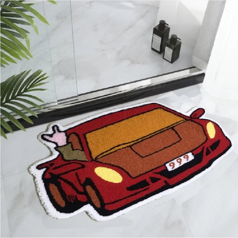 VIKAMA Car Fashion Brand Imitation Cashmere Carpet Bedside Cloakroom Room Living Room E-Sports Room Carpet Home Decoration Rug