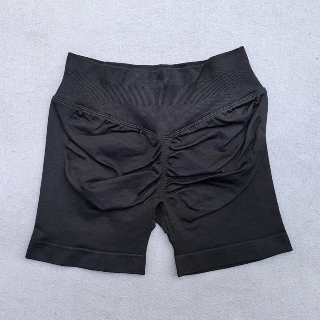 2 Pieces Seamless Yoga Set Workout Clothes Shorts Sets Adjustable Longline Strappy Top Scrunch Shorts Yoga Clothing Gym Set