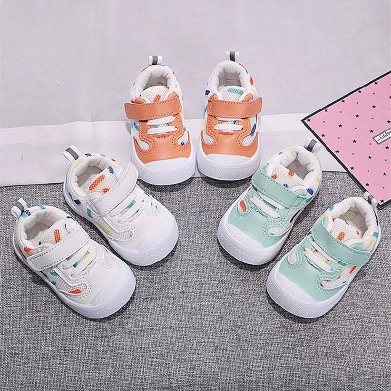 Baby Walking Shoes Spring Autumn Mesh Soft Soled Functional Boys Girls 1-3 Year Sneakers For Kids Baby Girl