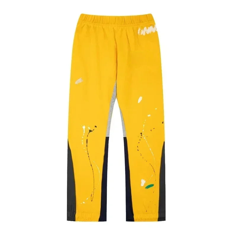 Tie Dye Sweatpants Fashion Y2K Retro Men's and Women's Hip Hop Letter Loose Casual Stretch Waist Jogging Pants