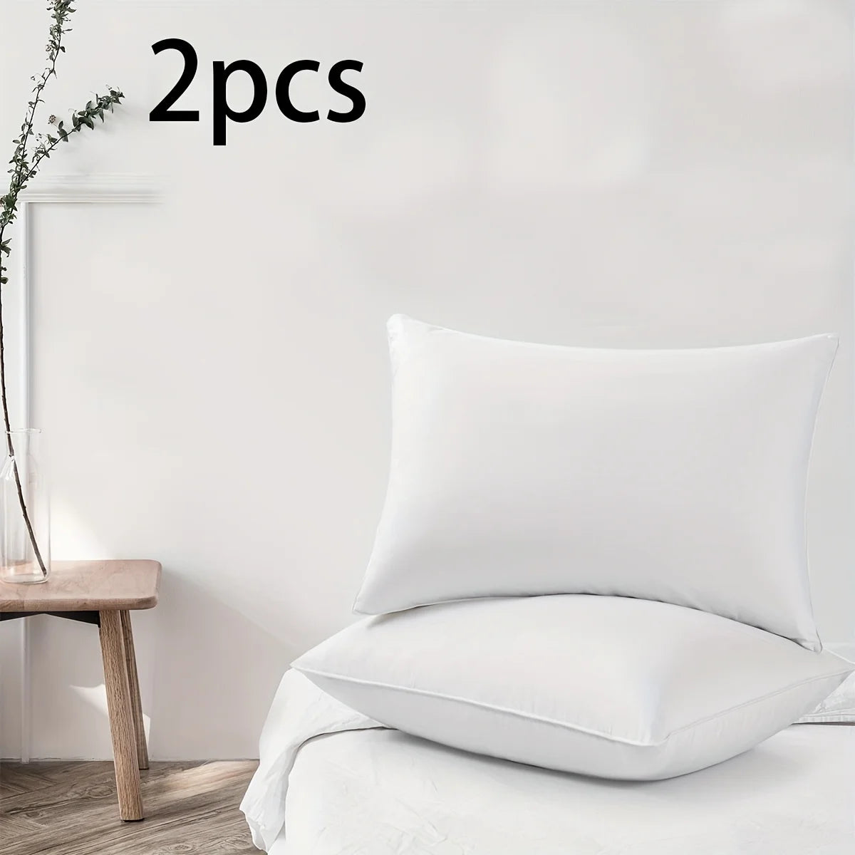 Rectangle solid color sleeping body pillow, high quality soft hotel pillow, home decoration pillow