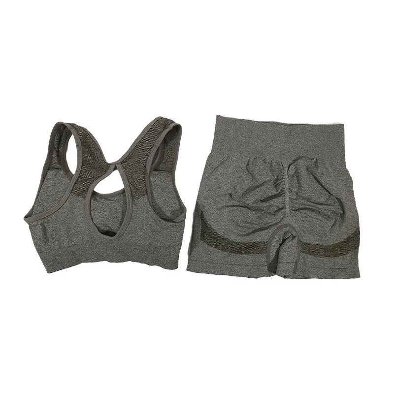 2PCS Yoga Suit Yoga Sports Underwear Women's Fitness Suit Vest Running Sports Yoga Shorts Set Yoga Set Workout Set