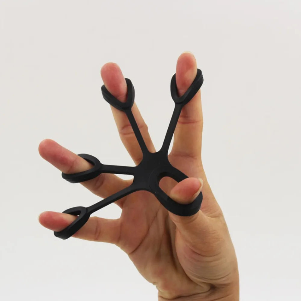 1pc Finger Grip Silicone Ring Exerciser Antistress Resistance Band Fitness Stretcher 3 Levels Finger Sensory