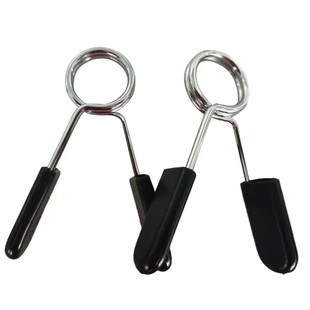 1 Pair Gym Barbell Clips Anti-loosening Dumbell Spring Collar Clips Safety Protection Stable Barbell Lock Clamp