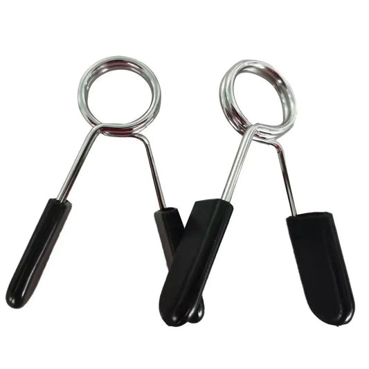 1 Pair Gym Barbell Clips Anti-loosening Dumbell Spring Collar Clips Safety Protection Stable Barbell Lock Clamp