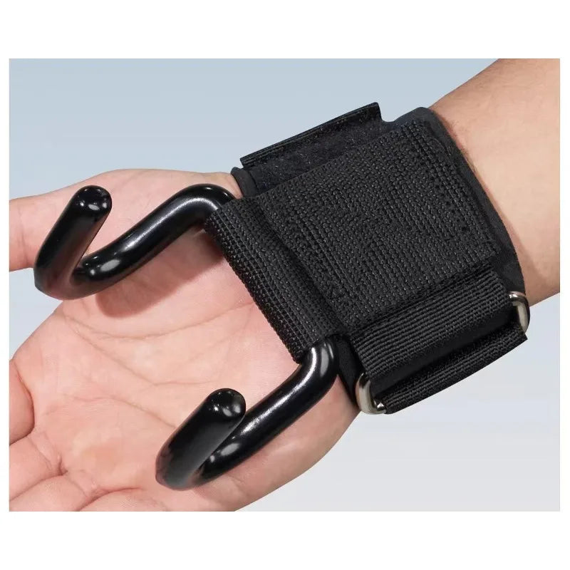 Pull-up bar wrist straps for fitness, assisting hooks for indoor pull-up bars, deadlift hand slip prevention hang hooks.
