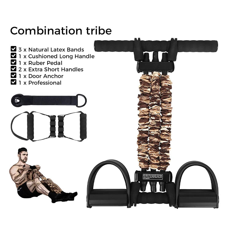 High Elastic Stretch Latex Resistance Tube Belt Band Ankle Strap Set Arm Leg Body Training 1