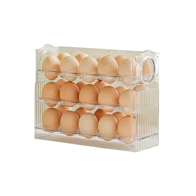 Reversible egg storage box – fits perfectly in your fridge side door. Space-saving, organized, and keeps eggs fresh and secure!