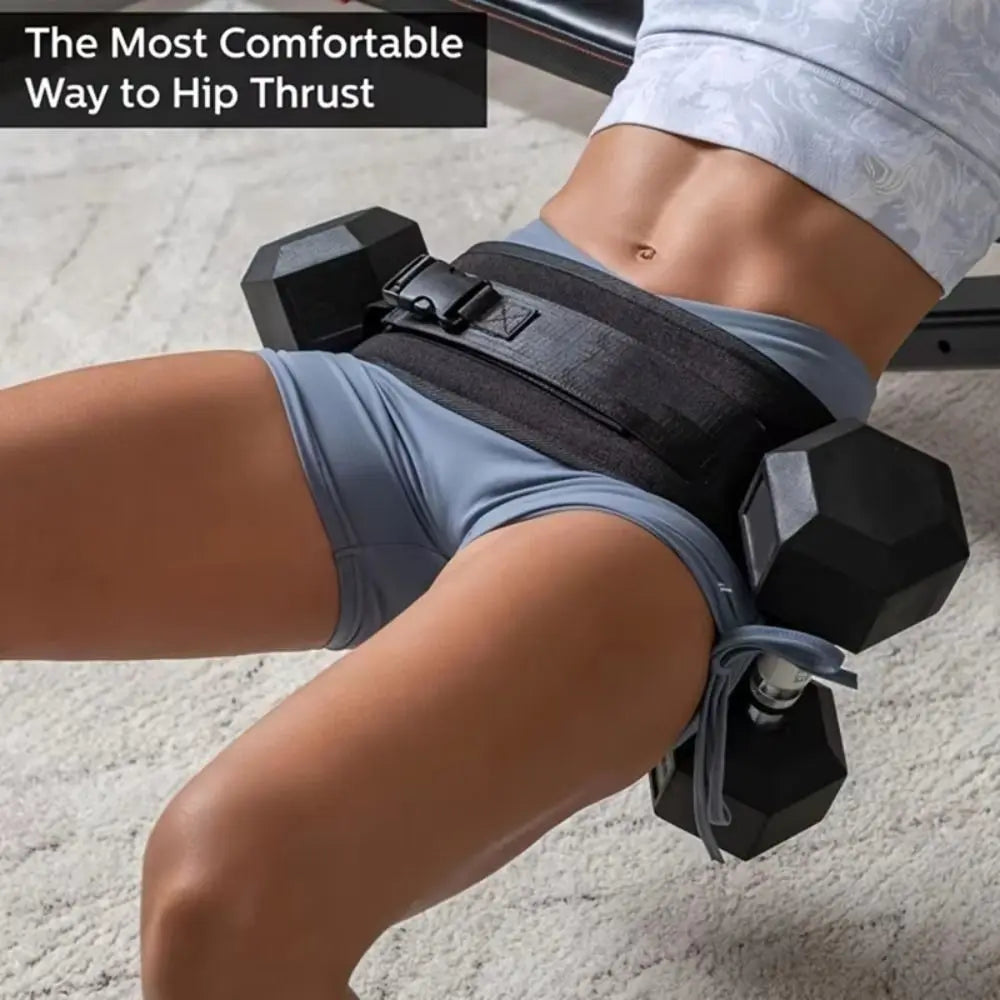 Non Slip Dumbbell Weight Belt Weight-Bearing Ergonomic Design Glute Bridge Pad Adjustable Wear-resistance Hip Thrust Belt