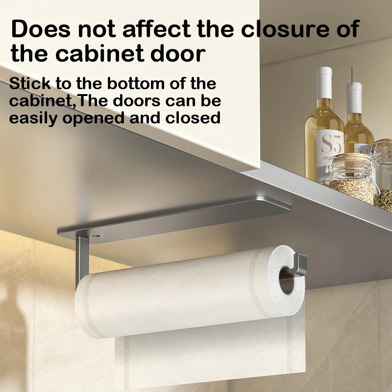 Kitchen Paper Towel Holder – Wall Mount, Nail-Free & Self-Adhesive