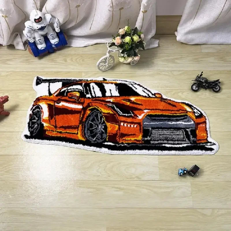 VIKAMA Car Fashion Brand Imitation Cashmere Carpet Bedside Cloakroom Room Living Room E-Sports Room Carpet Home Decoration Rug
