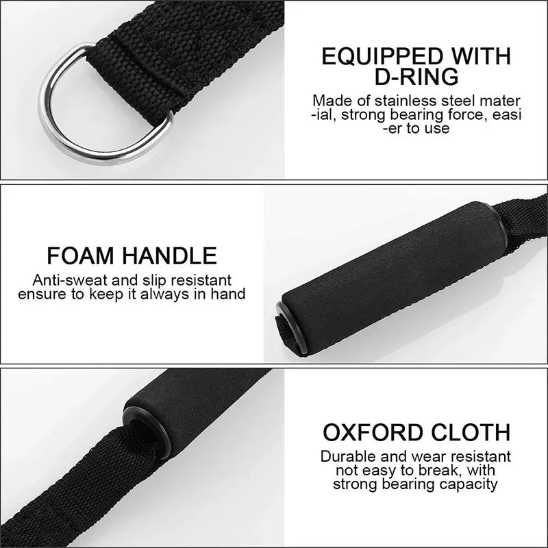 2PC Resistance Bands Sport Strength Training Body Building Equipment Fitness Gym Accessories Elastic Band Handle Expand