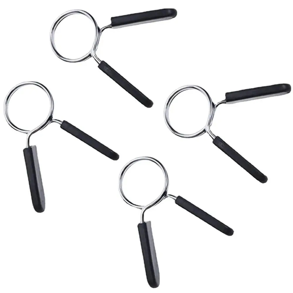 1 Pair Gym Barbell Clips Anti-loosening Dumbell Spring Collar Clips Safety Protection Stable Barbell Lock Clamp