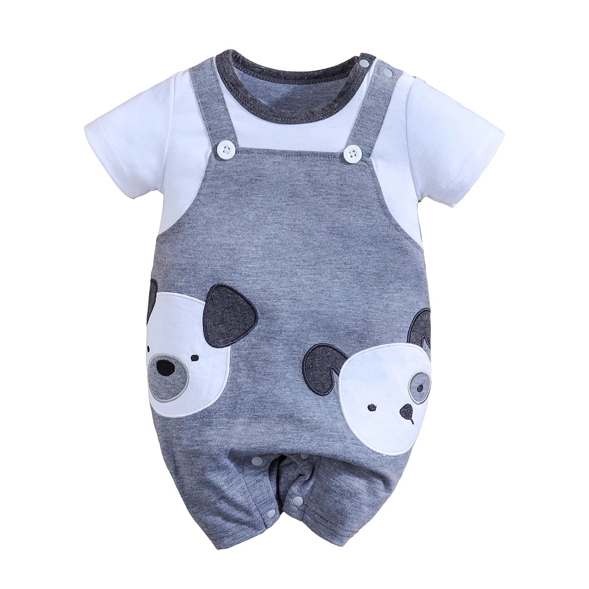 IURNXB Baby Romper Short Sleeve Onesie Boys Girls Newborn Infant Bodysuits Cute Dog Printed Jumpsuit Summer Outfits 1-18M