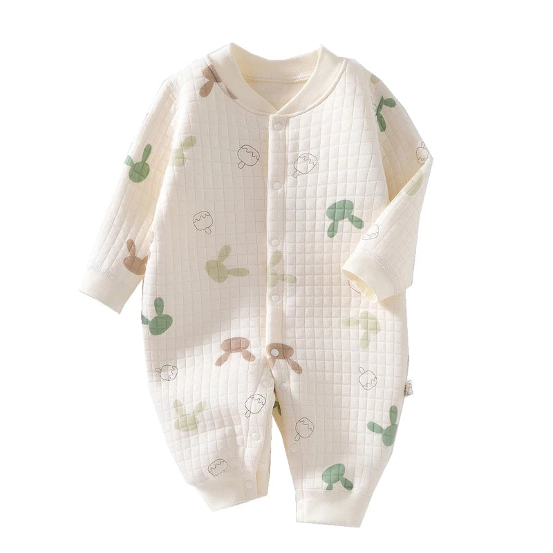 3 Layers Newborn Jumpsuit Cotton Bear Bunny Cartoon Baby Romper Autumn Winter Toddler Outfit Infant Onesie Kids Boy Girl Clothes