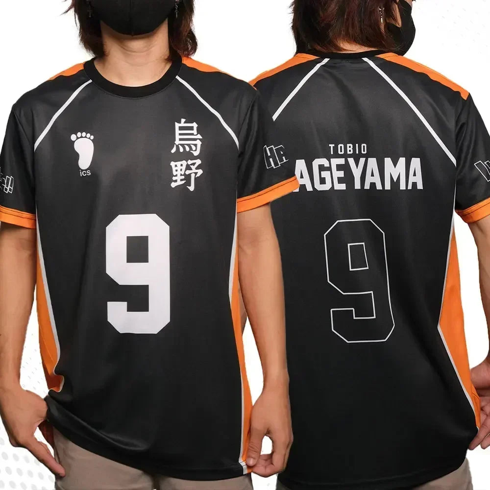 Haikyuu Fukurodani Hinata Cartoon Anime Cosplay Men Jersey Short Sleeve Kids Tee Clothing Unisex Tops New Fashion Women T-shirt