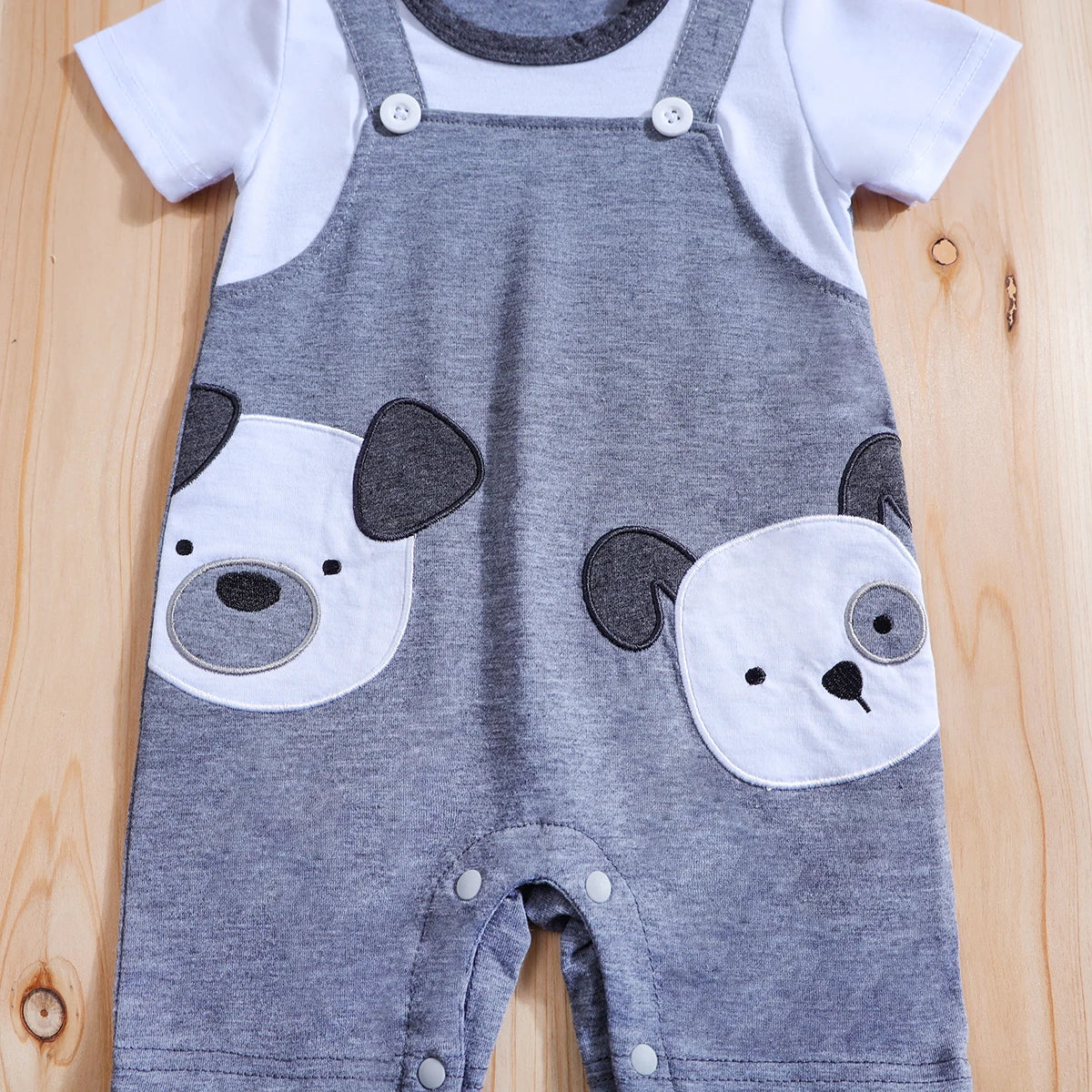 IURNXB Baby Romper Short Sleeve Onesie Boys Girls Newborn Infant Bodysuits Cute Dog Printed Jumpsuit Summer Outfits 1-18M