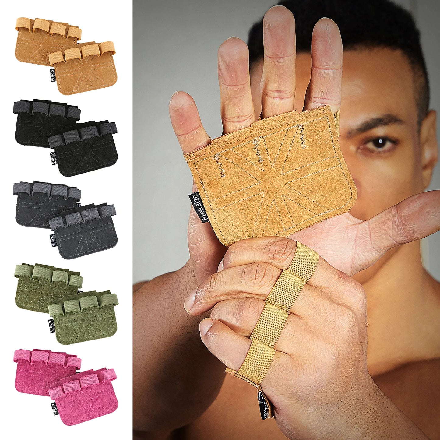 Leather Weight Lifting Training Gloves Palm Protection Women Men Fitness Sports Gymnastics Grips Pull Ups Weightlifting Workout