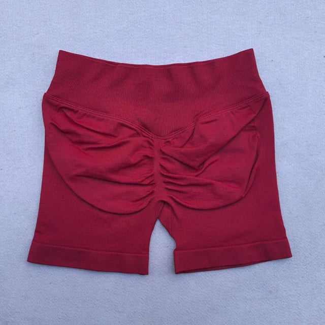 2 Pieces Seamless Yoga Set Workout Clothes Shorts Sets Adjustable Longline Strappy Top Scrunch Shorts Yoga Clothing Gym Set