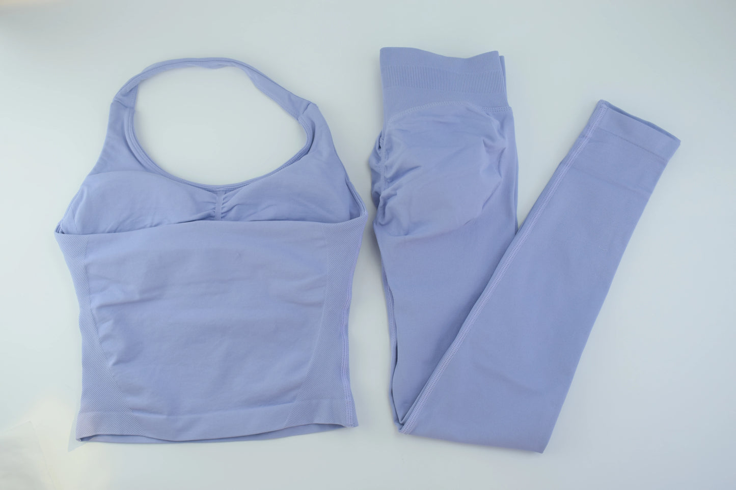 NO LOGO Gym Halter Top Woman longline strappy tank Padded yoga clothing SET Fitness workout Running Activewear pilates clothes