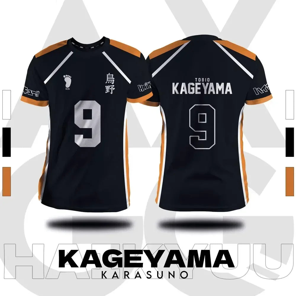 Haikyuu Fukurodani Hinata Cartoon Anime Cosplay Men Jersey Short Sleeve Kids Tee Clothing Unisex Tops New Fashion Women T-shirt