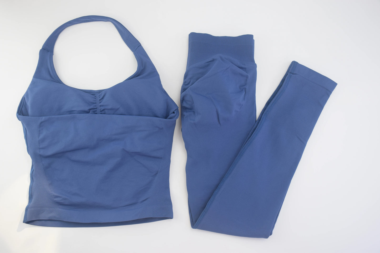 NO LOGO Gym Halter Top Woman longline strappy tank Padded yoga clothing SET Fitness workout Running Activewear pilates clothes