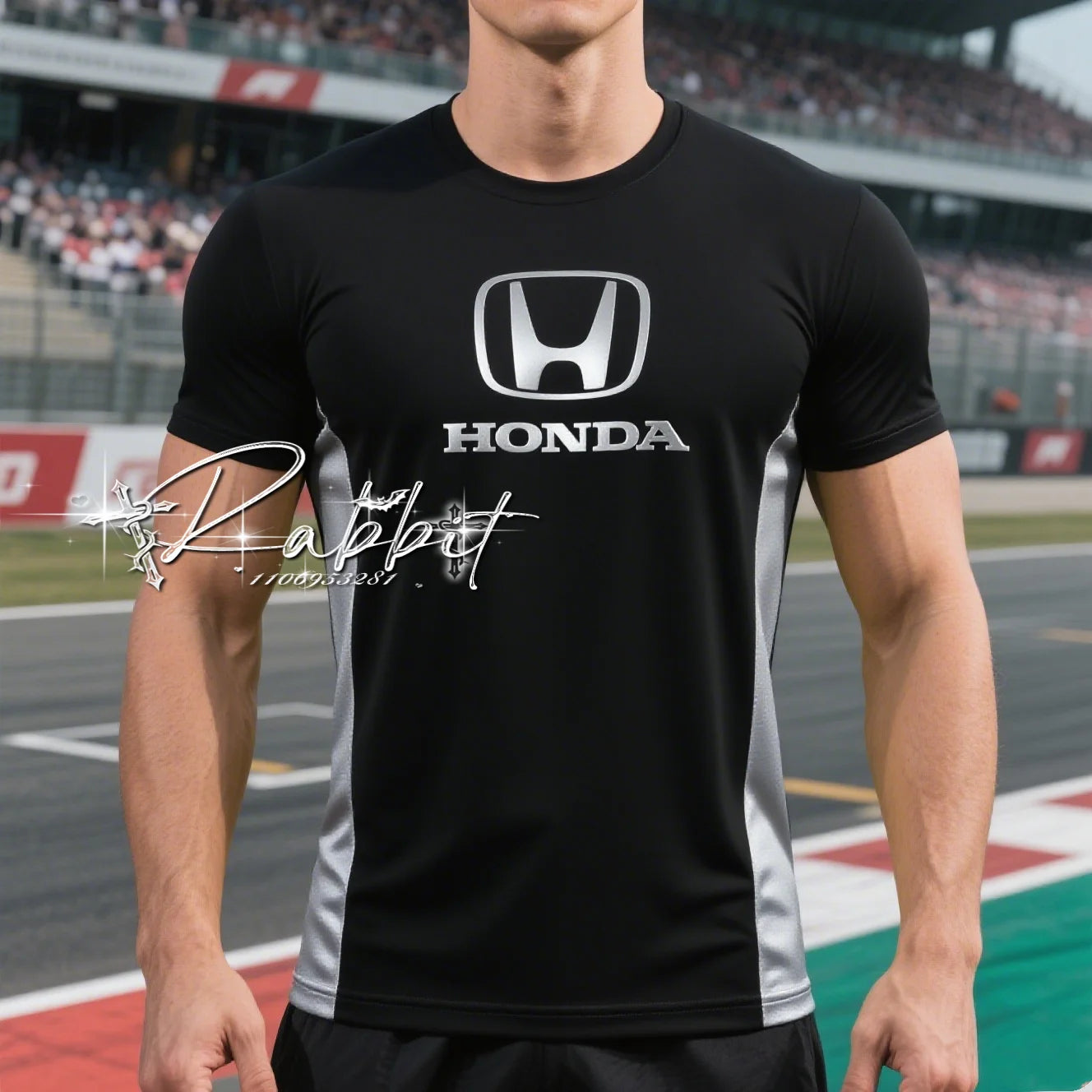 Summer New Honda HRC Motorcycle Racing Track Rider Quick Dry T-shirt Men's Fashion Training Sports Quick Dry Short Sleeved Shirt