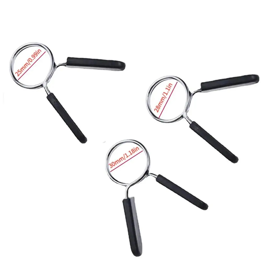 1 Pair Gym Barbell Clips Anti-loosening Dumbell Spring Collar Clips Safety Protection Stable Barbell Lock Clamp