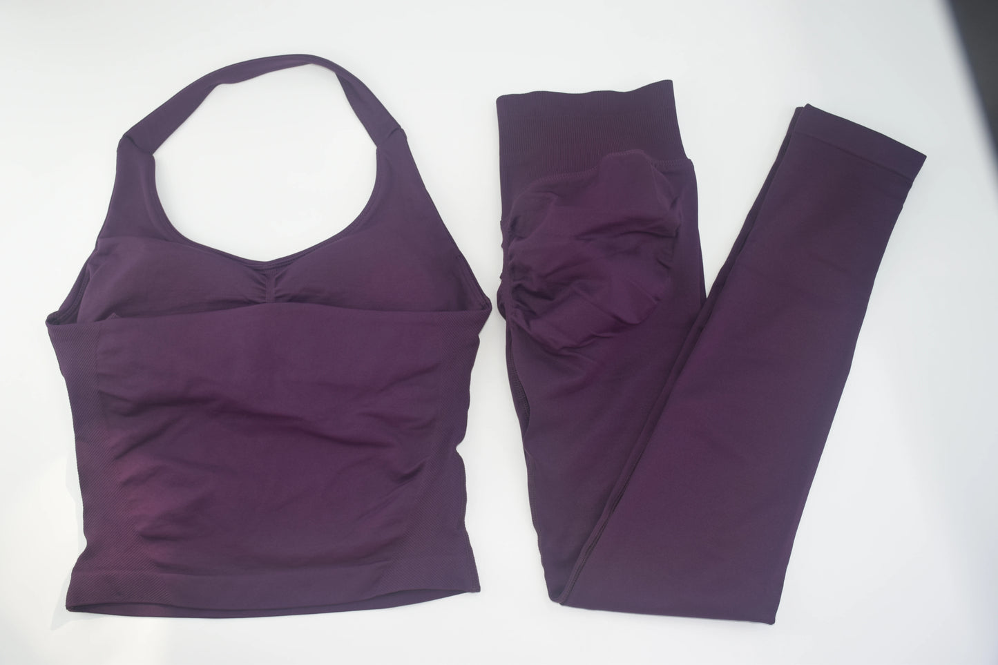 NO LOGO Gym Halter Top Woman longline strappy tank Padded yoga clothing SET Fitness workout Running Activewear pilates clothes
