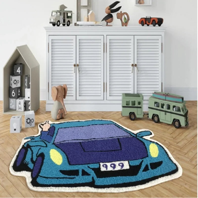 VIKAMA Car Fashion Brand Imitation Cashmere Carpet Bedside Cloakroom Room Living Room E-Sports Room Carpet Home Decoration Rug