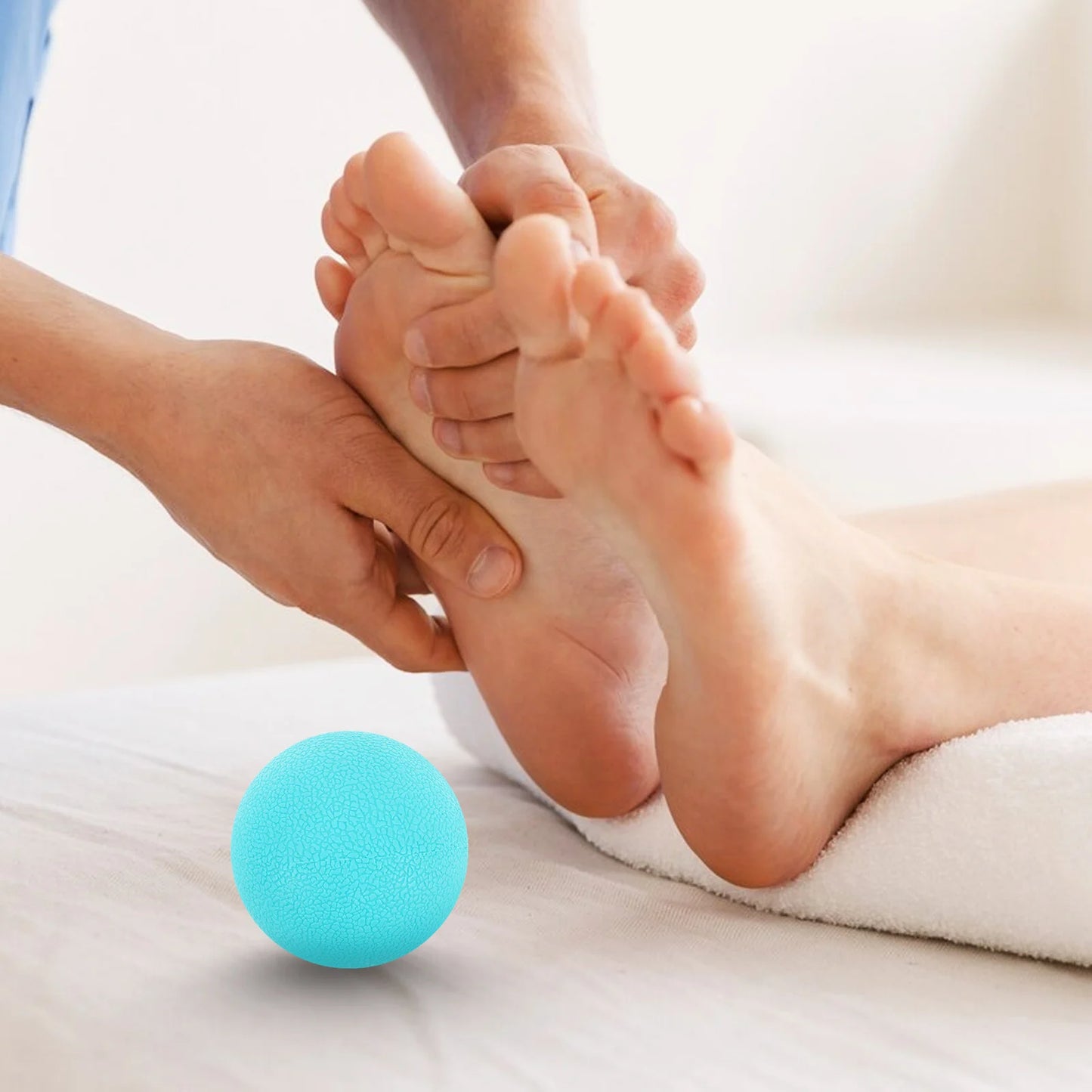 1Pair Yoga Fascia Ball Soft Durable Tpe Deep Muscle Massage Ball for Foot Back Neck Pain Relief Neck and Back Massage