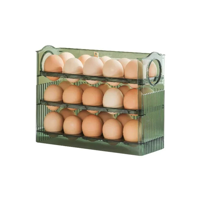 Reversible egg storage box – fits perfectly in your fridge side door. Space-saving, organized, and keeps eggs fresh and secure!