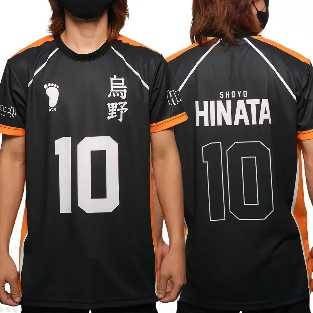 Haikyuu Fukurodani Hinata Cartoon Anime Cosplay Men Jersey Short Sleeve Kids Tee Clothing Unisex Tops New Fashion Women T-shirt