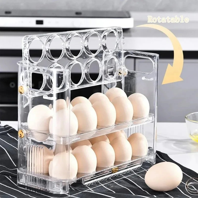 Reversible egg storage box – fits perfectly in your fridge side door. Space-saving, organized, and keeps eggs fresh and secure!