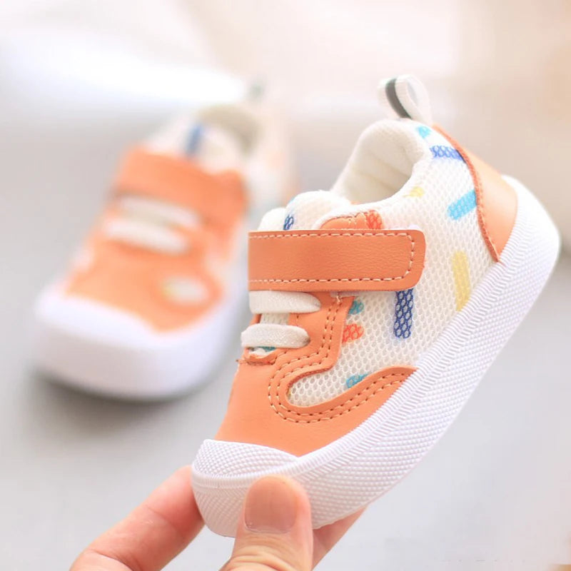Baby Walking Shoes Spring Autumn Mesh Soft Soled Functional Boys Girls 1-3 Year Sneakers For Kids Baby Girl