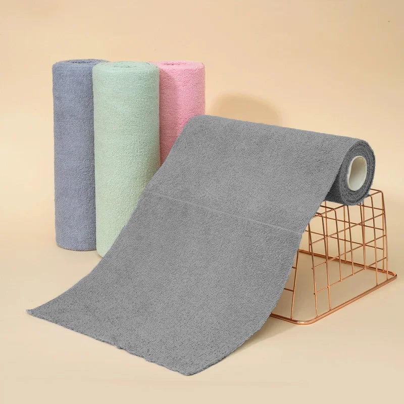 Microfiber Cleaning Cloths - Reusable Lint-Free Towels for Kitchen, Dishes, Glass, Streak-Free & Oil-Resistant (Assorted