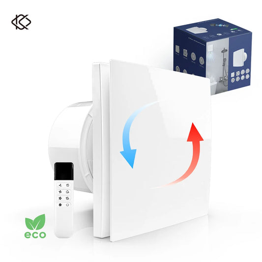 KCvents 4/6in Ventilation Fan 2 Directions Reversible with Remote Control for Home Bathroom Room Kitchen Wall Mount Exhaust Fan
