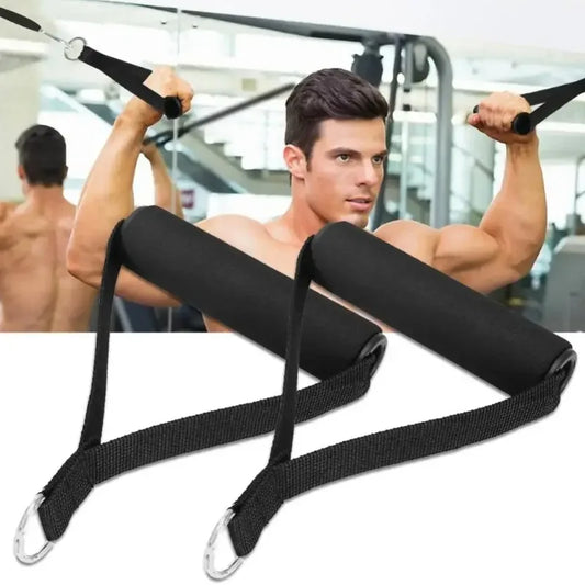 2PC Resistance Bands Sport Strength Training Body Building Equipment Fitness Gym Accessories Elastic Band Handle Expand